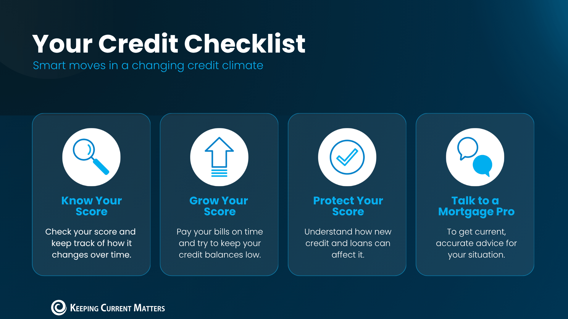 a screen shot of a credit checklist