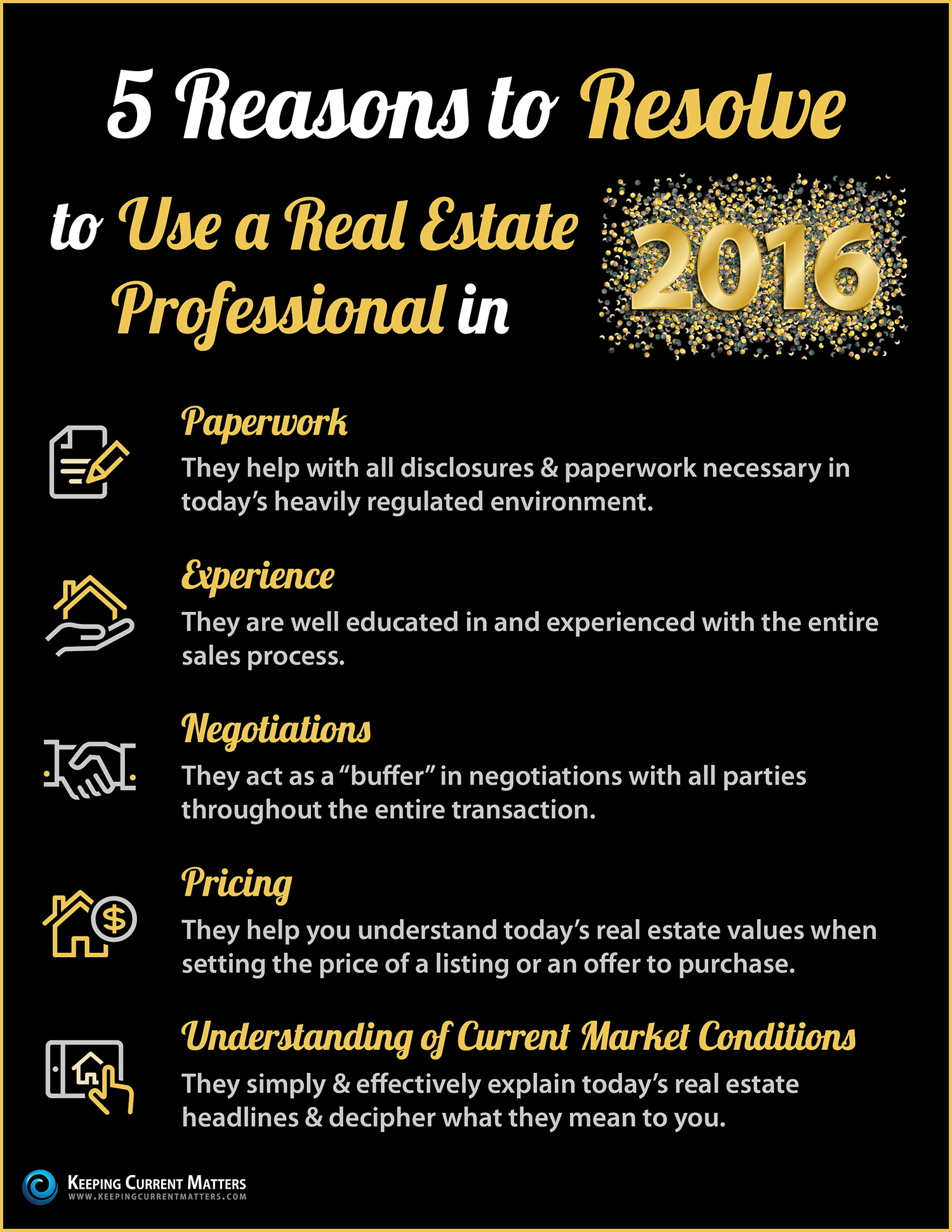 Resolve to Use a Real Estate Professional in 2016 [INFOGRAPHIC] | Keeping Current Matters