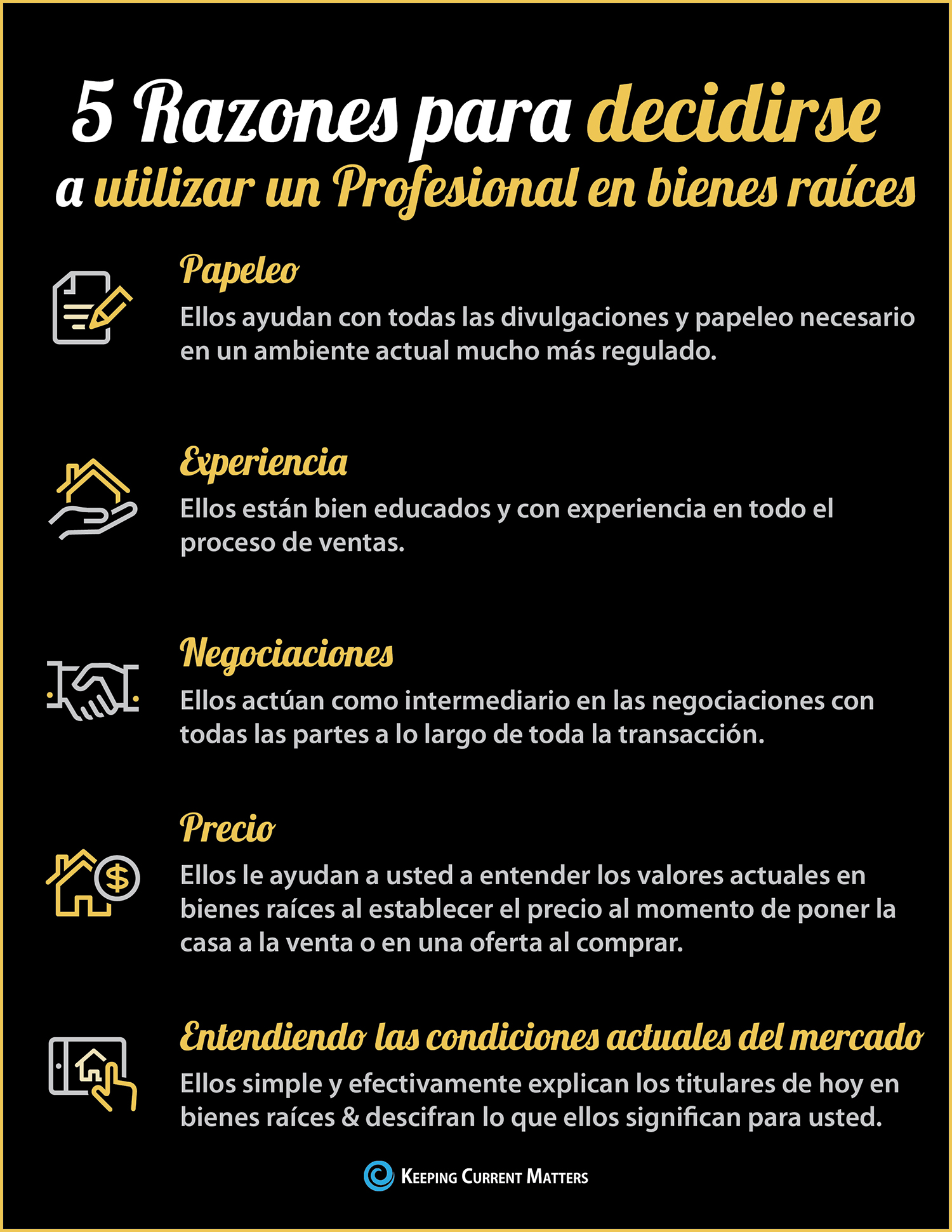 5 Razones para decidirse a contratar un profesional en bienes raíces [INFOGRAFíA] | Keeping Current Matters