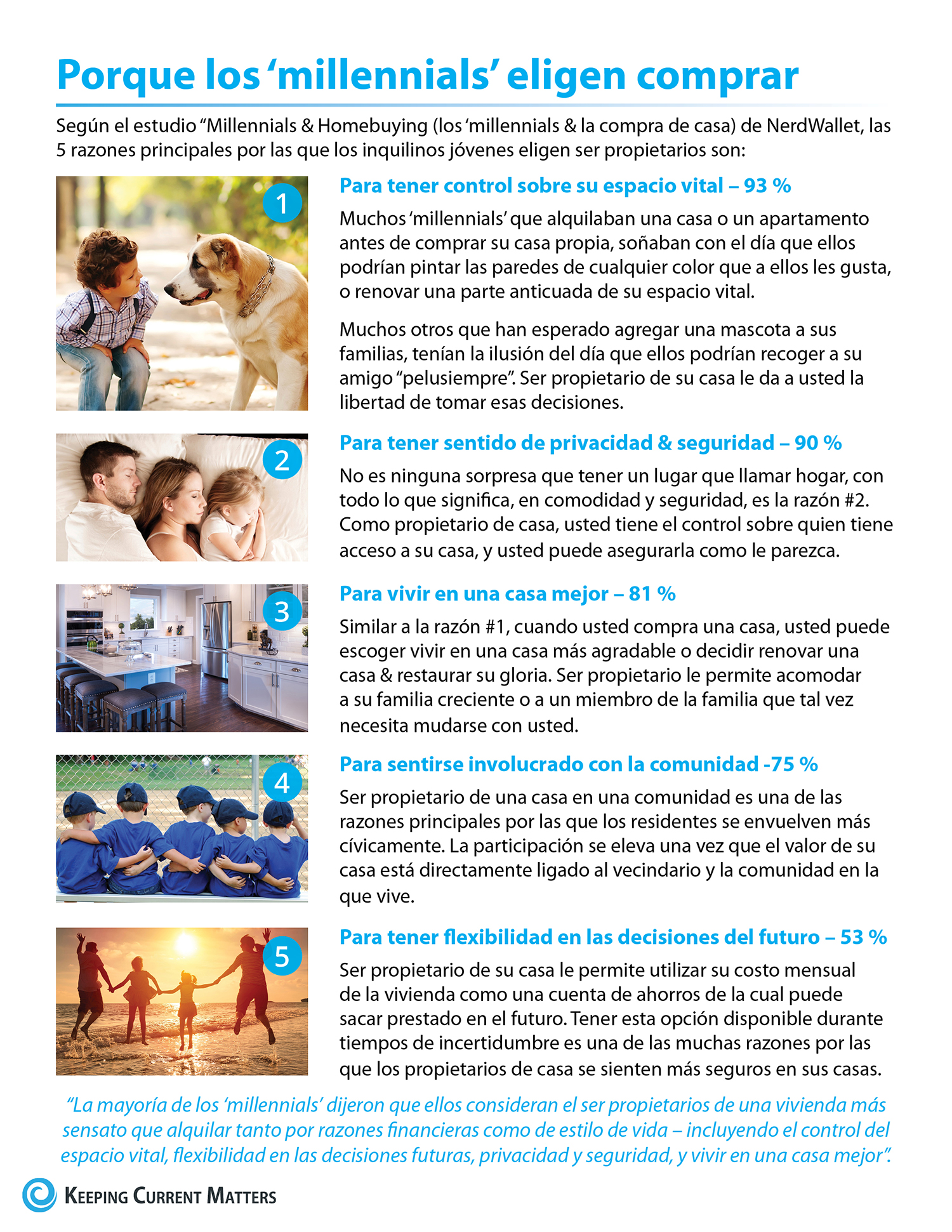 5 razones principales por las que los ‘millennials’ eligen comprar [infografía] | Keeping Current Matters