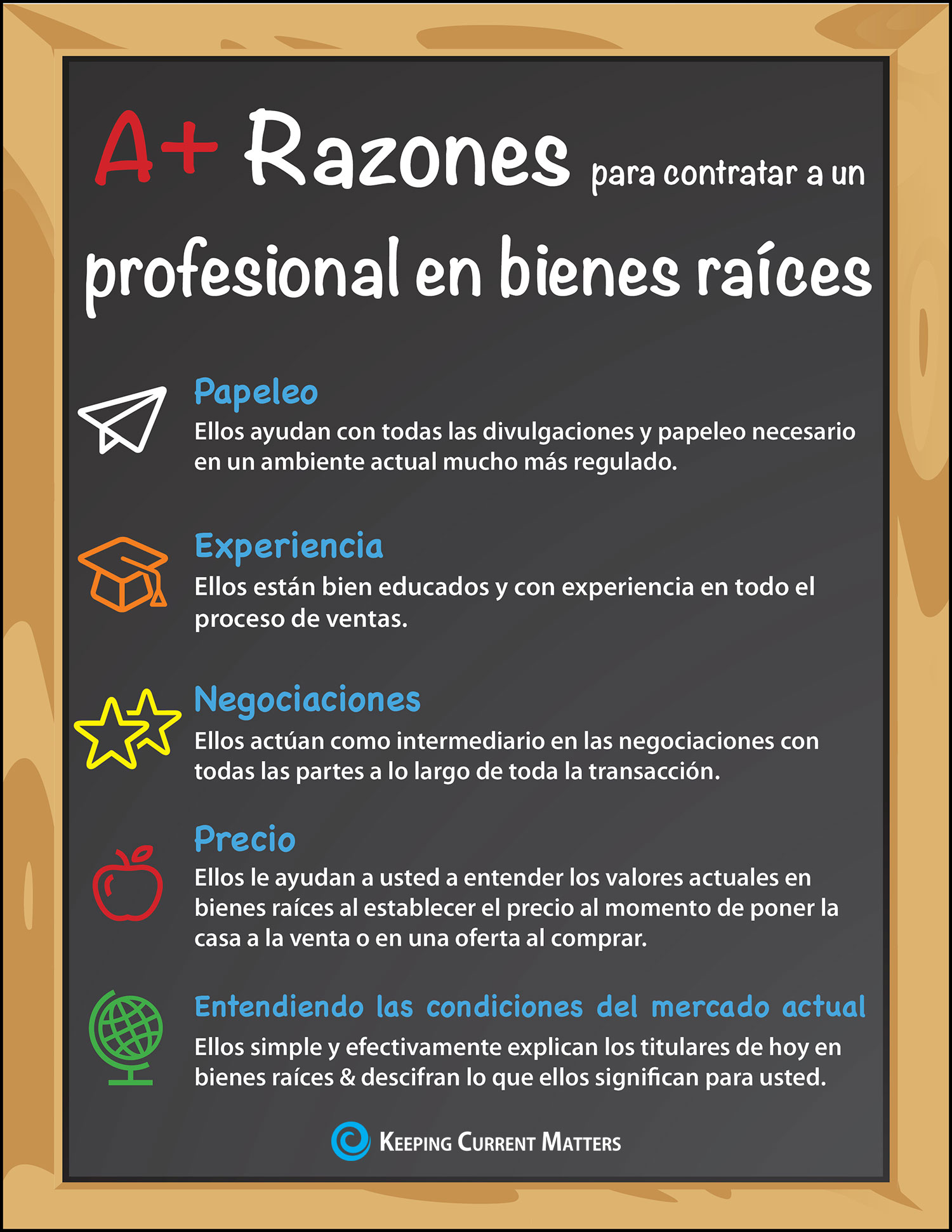 5 razones A+ para contratar un profesional en bienes raíces [infografía] | Keeping Current Matters