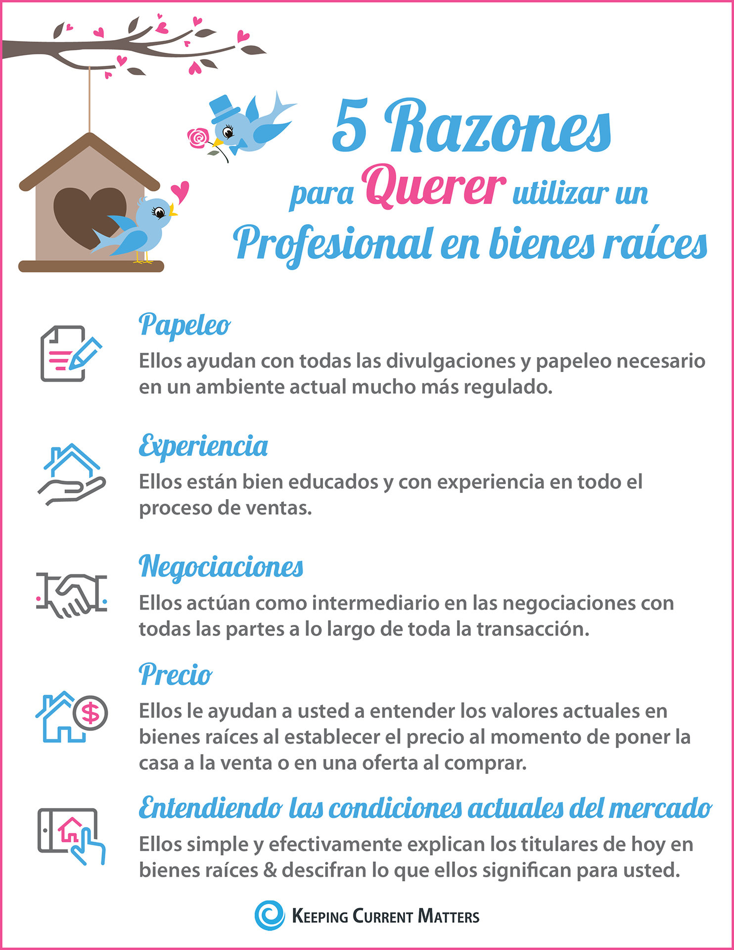 5 Razones para querer utilizar un profesional en bienes raíces [infografía] | Keeping Current Matters