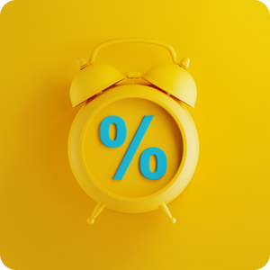 Alarm Clock with Percentage Symbol